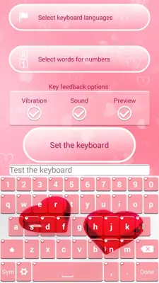 Hearts Keyboard Changer android App screenshot 2