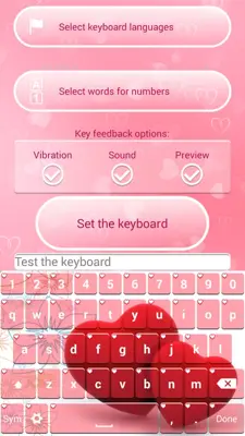 Hearts Keyboard Changer android App screenshot 3